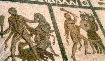 Mosaic of the Labors of Hercules from the 3rd century AD.