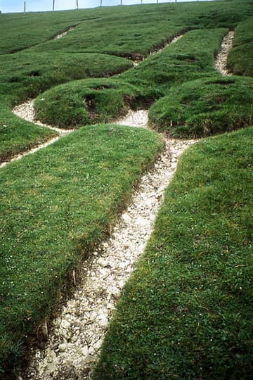 Closeup of the Giant's prominent phallus and footpath alongside the Giant.