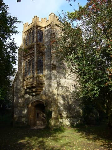 The Abbot's Porch with double oriel window.