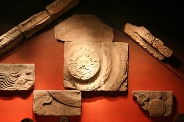Pediment fragments from the Temple of Sulis Minerva.
