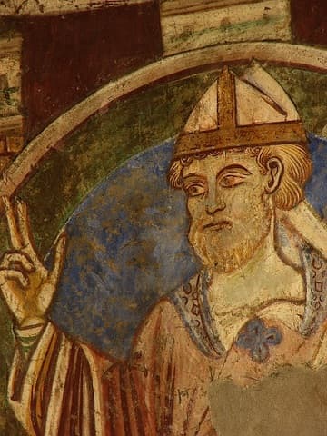 Fresco of St. Cuthbert.