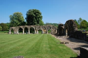 View across the cloister to the east range.