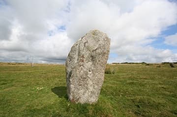 Standing stone of the center circle of the Hurlers.