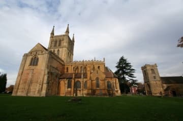 View of Pershore Abbey from the south.