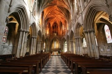 The chancel-turned-nave, looking east.