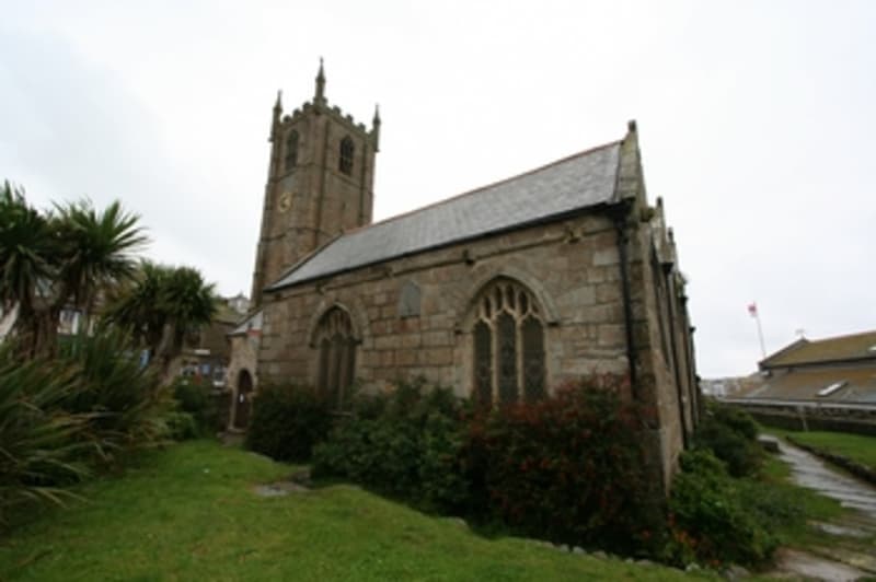 Exterior view of St Ives Church from southeast.