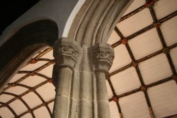Finely carved capital in the north aisle.