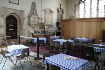 Cafe in the north transept.