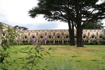 Cloister with huge cedar trees, 1264-70.