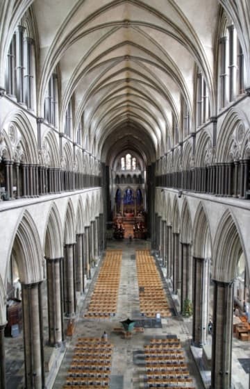 Nave looking east from the gallery.