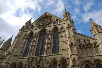 York Minster's south side, with Rose Window.