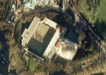 Aerial view of Regent's Park Mosque.
