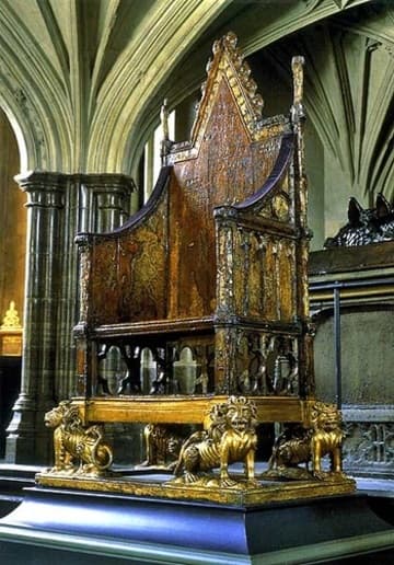 The historic coronation throne.