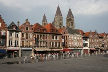View of south towers from the Grand Place.