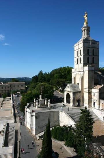 View of Avignon Cathedral from the Palais des Papes.