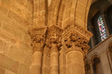 Romanesque carved capitals.
