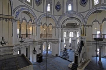 Interior view from gallery.