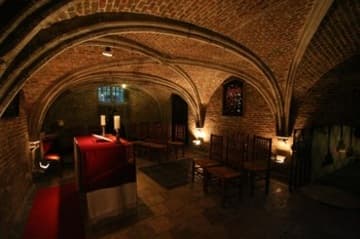 Crypt area behind the main altar.