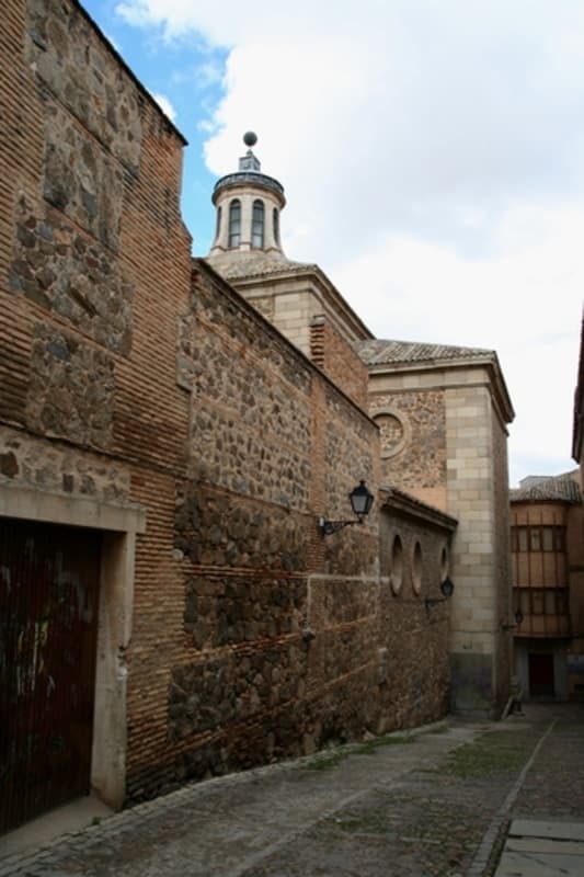 Santo Domingo, approached from a picturesque alley near San Roman.