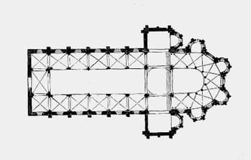 Floor plan of Notre-Dame-du-Port, Clermont-Ferrand, France.