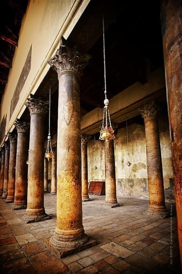 The ancient nave of the Church of the Nativity.