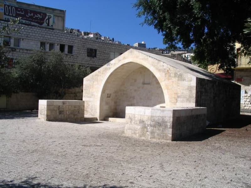 Mary's Well, a modern structure at an ancient well.