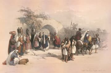 Drawing of Mary's Well in 1839 by David Roberts.