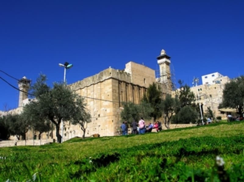 The massive, 1st-century BC Tombs of the Patriarchs dominates the ancient city of Hebron.