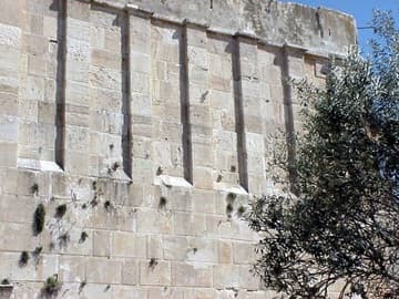 Herodian walls of finely-dressed stone.