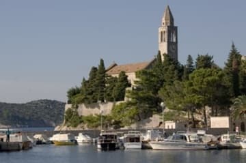 Closer look at the monastic church.