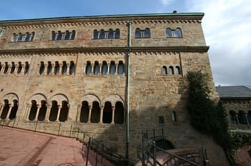 West side of the 12th-century (but restored) Palas at Wartburg Castle, Eisenach, Germany.
