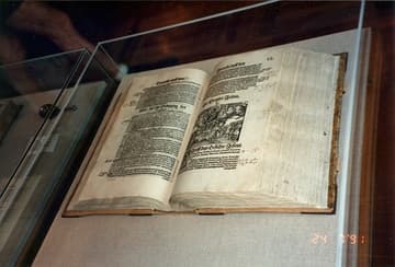 Manuscript displayed in the Wartburg.