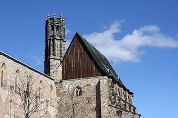 West side of the choir and tower.
