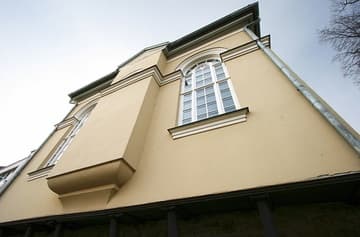 East exterior with Torah niche. Kleine Synagoge (Small Synagogue), 1840, Erfurt, Germany.