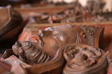 Effigy on the lid of the Tomb of St. Severus.