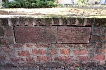 Hebrew founder's inscription from the original synagogue built in 1034. Alte Synagoge, Worms, Germany.