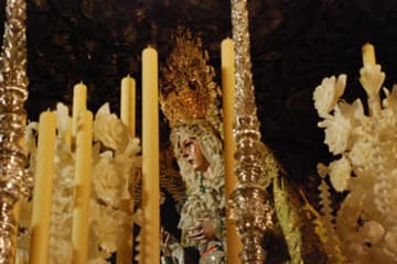 Side view of La Macarena during Semana Santa.