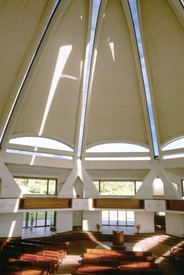 Interior of the Baha'i Temple.