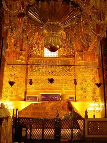 The tomb of Mevlana, revered by pilgrims.