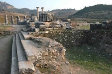 Ruins of the Temple of Artemis in Sardis.