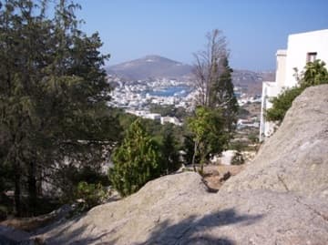 View of Patmos from the cave.