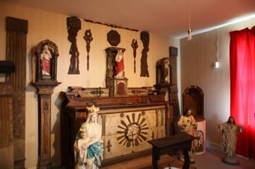 Chapel in the Parish House, rebuilt in 1887 after a fire destroyed the original. The chapel was used for daily services and prayers. The Sacred Heart Mission near Coeur d'Alene was built 1850-53 by Jesuit missionaries and Native Americans. It is the oldest building in Idaho. Today it is owned by the Coeur d'Alene tribe and operated by the state as Old Mission State Park.