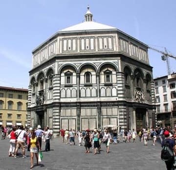 Southeast side of the Florence baptistery.