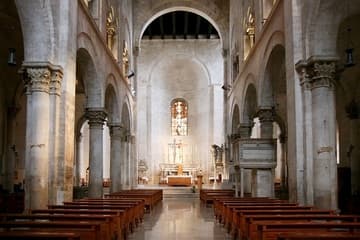 Interior of the cathedral, looking east to the apse.