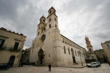Exterior view of Altamura Cathedral from northeast.