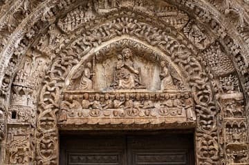 The famous Gothic portal of Altamura Cathedral.