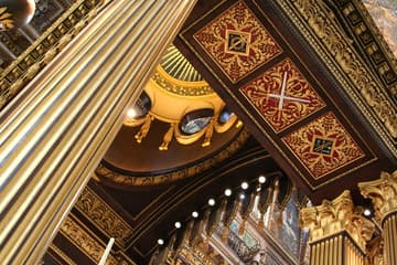 Elaborate modern canopy over the high altar, consecrated in 1958. St Paul's Cathedral, London, England.