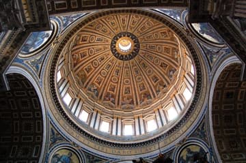 Painted central dome of St. Peter's Basilica, Vatican City, 1506-15.