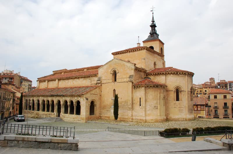 View from south, San Mill&aacute;n, 1111-24. Segovia, Spain.