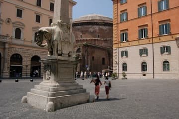 View of the Pantheon from the Piazza della Minerva.